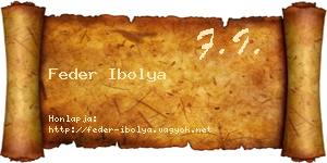Feder Ibolya névjegykártya
